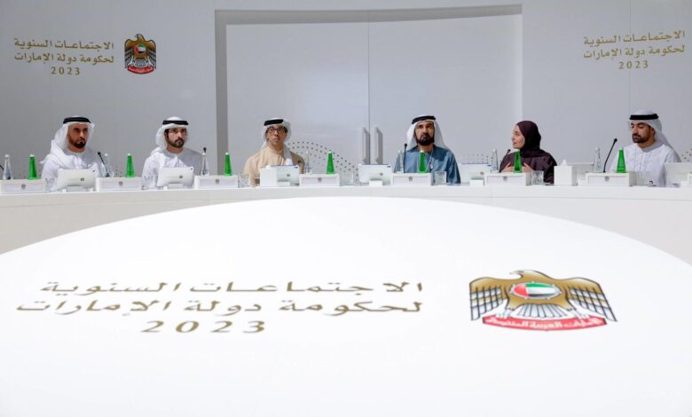 الشيخ محمد بن راشد خلال الاجتماعات السنوية لحكومة الإمارات