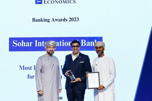 حصد  بنك صحار الدولي، جائزة "البنك الأكثر ابتكارًا في مجال الحلول الرقمية المتكاملة في سلطنة عُمان لعام 2023"، تتويجا لخدماته المصرفية الرقمية.