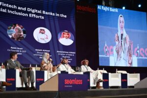 Reem Ikram الرئيس التنفيذي والشريك المؤسس لشركة Thriftplan ثرفت بلان في جلسة حوارية في معرض Seamless