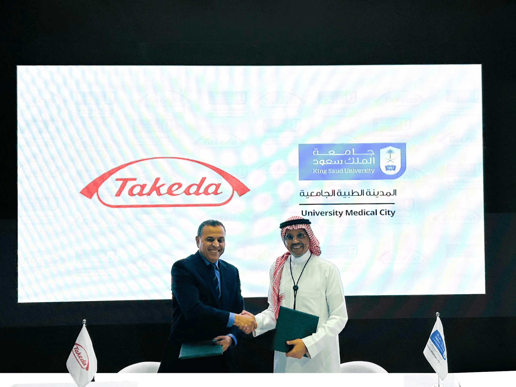 شراكة استراتيجية بين المدينة الطبية بجامعة الملك سعود وشركة تاكيدا