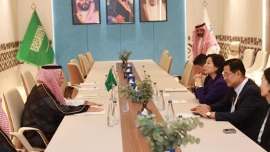 وزيرة الشركات الصغيرة والمتوسطة والناشئة أوه يونغ-جو التقت بوزير التجارة السعودي ماجد بن عبد الله القصبي في الرياض، المملكة العربية السعودية في 5 نوفمبر من العام الماضي