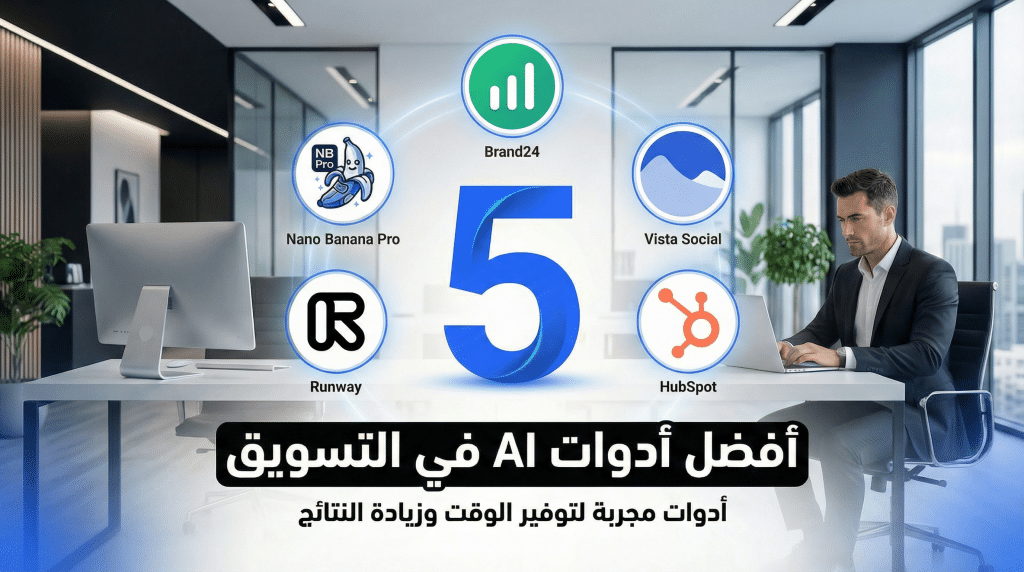 أفضل 5 أدوات ذكاء اصطناعي في التسويق: مجربة لتوفير الوقت وزيادة النتائج
