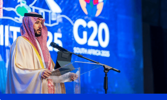 The G20 Startup Summit (Startup20) officially kicked off today, Thursday, in Johannesburg, South Africa, with the participation of a Saudi delegation led by Prince Fahad bin Mansour bin Nasser, Chair of the G20 Startup Group, and sponsored by NEOM.